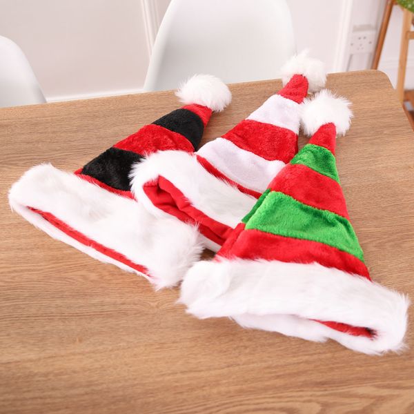 45x32cm christmas hat fur plush warm children adults contrast color stripe pattern ball top
45x32cm christmas hat fur plush warm children adults contrast color stripe pattern ball top