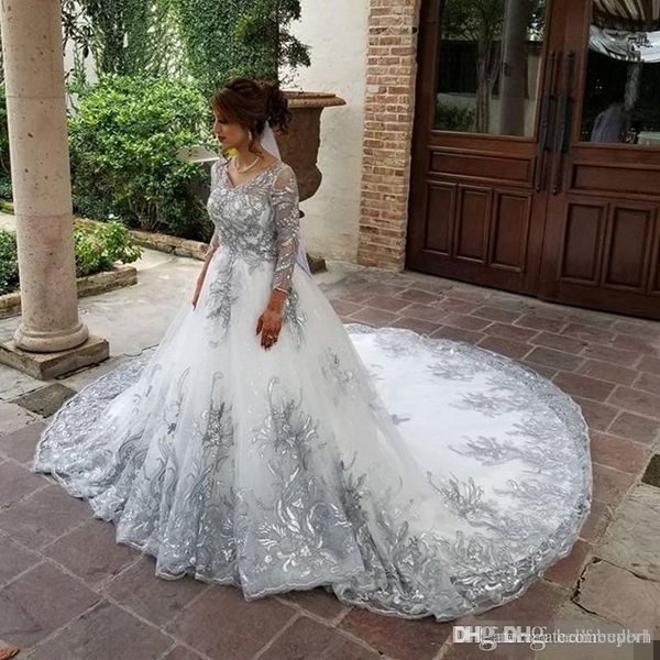 2019 лето пляж серебряный a line страна свадебные платья с длинным рукавом кружева аппликации v шеи свадебные платья дешевые плюс размер, White
2019 лето пляж серебряный a line страна свадебные платья с длинным рукавом кружева аппликации v шеи свадебные платья дешевые плюс размер, White