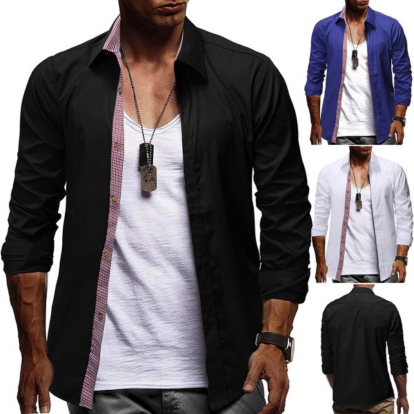 olome 2019 mens plaid shirts autumn long sleeve shirt men casual slim design formal casual male dress shirt plus size clothes, White;black
olome 2019 mens plaid shirts autumn long sleeve shirt men casual slim design formal casual male dress shirt plus size clothes, White;black