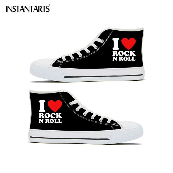 instantarts women flats shoes i love rock n roll design casual footwear high lace up mens canvas shoes fashion sneakers, Black
instantarts women flats shoes i love rock n roll design casual footwear high lace up mens canvas shoes fashion sneakers, Black