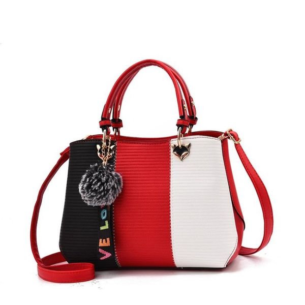 pu leather fur ball jewelry three-color stitching handbag 2020 fashion simple shoulder bag diagonal bag handbag female style
pu leather fur ball jewelry three-color stitching handbag 2020 fashion simple shoulder bag diagonal bag handbag female style
