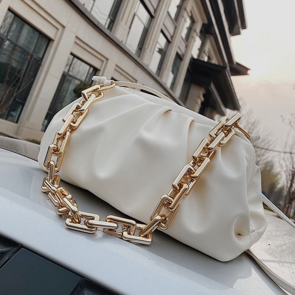 thick chain cloud clutch bag lady shoulder bag 2020 new soft leather fold female tote tide women handbag
thick chain cloud clutch bag lady shoulder bag 2020 new soft leather fold female tote tide women handbag