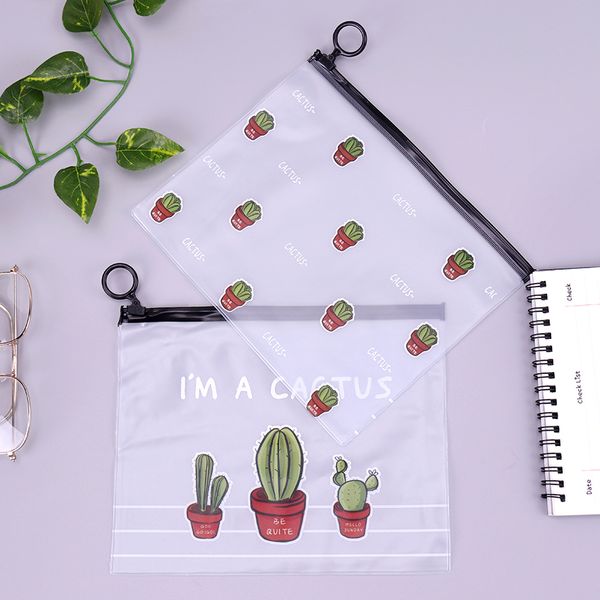 Cactus PVC Waterproof Pencil Cases Transparent Stationery A5 File Folder Storage Office School Supplies Pencil Bags for Girls
Cactus PVC Waterproof Pencil Cases Transparent Stationery A5 File Folder Storage Office School Supplies Pencil Bags for Girls