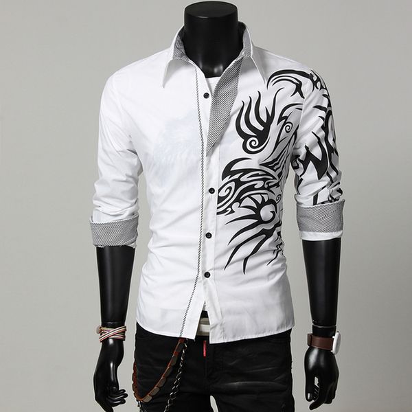 2020 new men shirt plus size -3xl slim fit men casual shirt spring autumn dragon pattern print white long sleeve, White;black
2020 new men shirt plus size -3xl slim fit men casual shirt spring autumn dragon pattern print white long sleeve, White;black