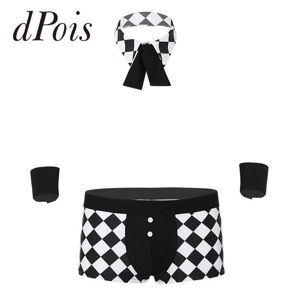 novelty men maids butler cosplay costume clubwear lingerie male role play party outfit plaid exotic boxer panties underwear, Black;white
novelty men maids butler cosplay costume clubwear lingerie male role play party outfit plaid exotic boxer panties underwear, Black;white