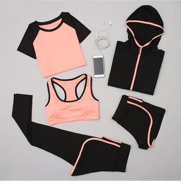 2020 women's tracksuit 5 piece yoga set gym fitness suit sports bras leggings coat set workout sports suit wives running jogging, White;red
2020 women's tracksuit 5 piece yoga set gym fitness suit sports bras leggings coat set workout sports suit wives running jogging, White;red