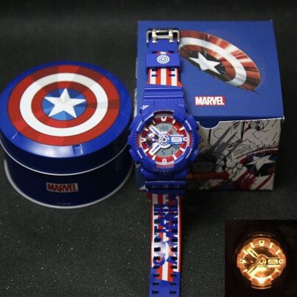 

Marvel серии Hero наручные часы Captain America Men Sport Limited Edition 2019 Горячие Продажа наручные час