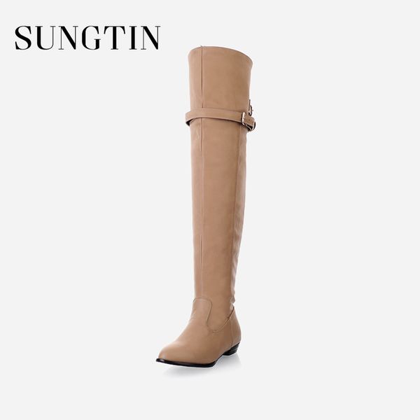 sungtin autumn winter new soft pu slim thigh high boots women black flat long boots large size plush warm over the knee
sungtin autumn winter new soft pu slim thigh high boots women black flat long boots large size plush warm over the knee