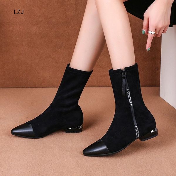 lzj new 2020 women black ankle sock boots 2019 fashion spring autumn stretch boots chunky high heels pointed toe women shoes
lzj new 2020 women black ankle sock boots 2019 fashion spring autumn stretch boots chunky high heels pointed toe women shoes