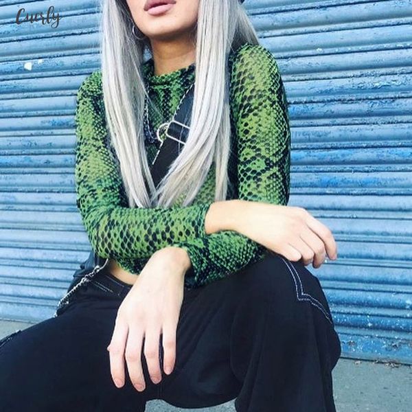 2020 spring women short snake skin print mesh t shirt long sleeve navel bare tees slim fit see through t, White
2020 spring women short snake skin print mesh t shirt long sleeve navel bare tees slim fit see through t, White