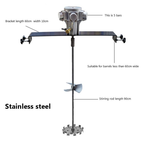 50 gallon pneumatic mixer portable pressure plate reversible variable speed blender, petroleum, , shampoo paint stirrer
50 gallon pneumatic mixer portable pressure plate reversible variable speed blender, petroleum, , shampoo paint stirrer