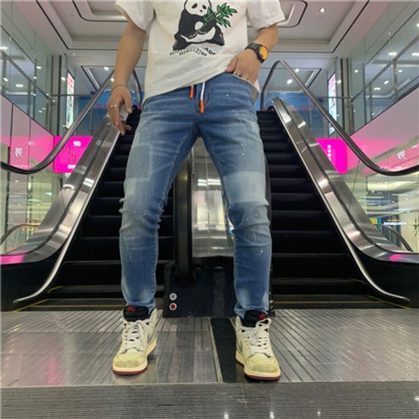 2020 europe and the united states wind wholesale men's distress tearing motorcycle jeans slim motorcycle jeans designer hip hop men, Blue
2020 europe and the united states wind wholesale men's distress tearing motorcycle jeans slim motorcycle jeans designer hip hop men, Blue