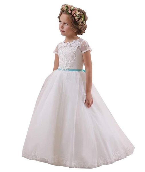 white lace o neck flower girl dress o neck short sleeves kids children first communion gown custom made, Red;yellow
white lace o neck flower girl dress o neck short sleeves kids children first communion gown custom made, Red;yellow