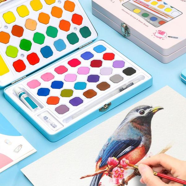 48colors 36colors watercolor paint solid pigment portable travel students artists not fade school stationery for beginner
48colors 36colors watercolor paint solid pigment portable travel students artists not fade school stationery for beginner