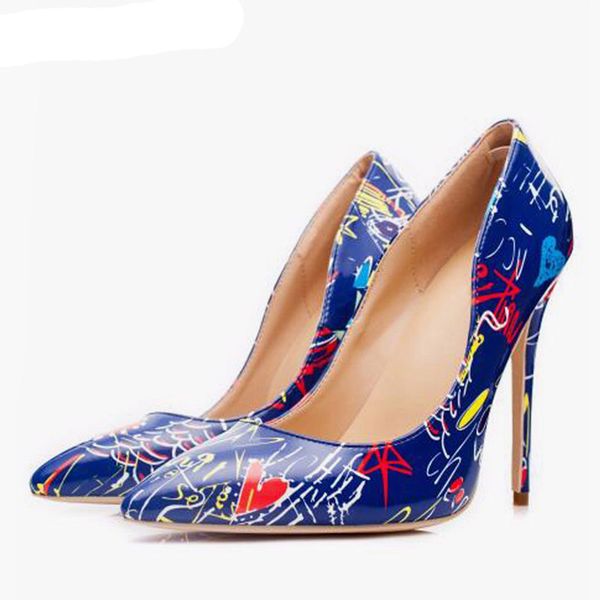 Women Patent Leather Graffiti Sexy Pumps 2019 New Ladies Pointed Toe Thin High Heels Fashion Female Party Dress Shoes, Black
Women Patent Leather Graffiti Sexy Pumps 2019 New Ladies Pointed Toe Thin High Heels Fashion Female Party Dress Shoes, Black