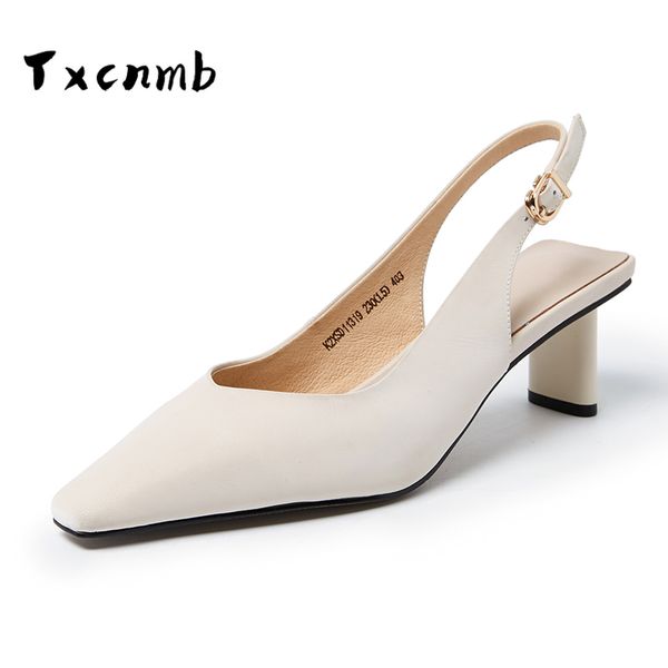 handmade genuine leather shoes lady sandals for women pointed toe square heel buckle strap classic shoes woman, Black
handmade genuine leather shoes lady sandals for women pointed toe square heel buckle strap classic shoes woman, Black