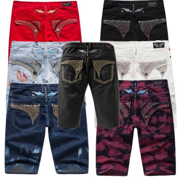 2020 man diamond rivets robin jeans sommer stil robbins shorts jeans male denim oil paint cowboy shorts famous golden wings jeans size 30-40, Blue
2020 man diamond rivets robin jeans sommer stil robbins shorts jeans male denim oil paint cowboy shorts famous golden wings jeans size 30-40, Blue