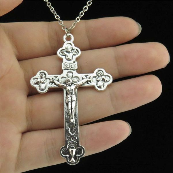 q1792 19-1 vintage silver alloy women 58mm angel jesus cross pendant short chain collar necklace 18
q1792 19-1 vintage silver alloy women 58mm angel jesus cross pendant short chain collar necklace 18