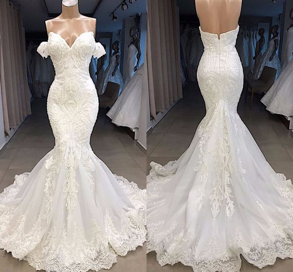 elegant off shoulder mermaid wedding dresses vintage open back sweetheart bohemian bridal gown, White
elegant off shoulder mermaid wedding dresses vintage open back sweetheart bohemian bridal gown, White