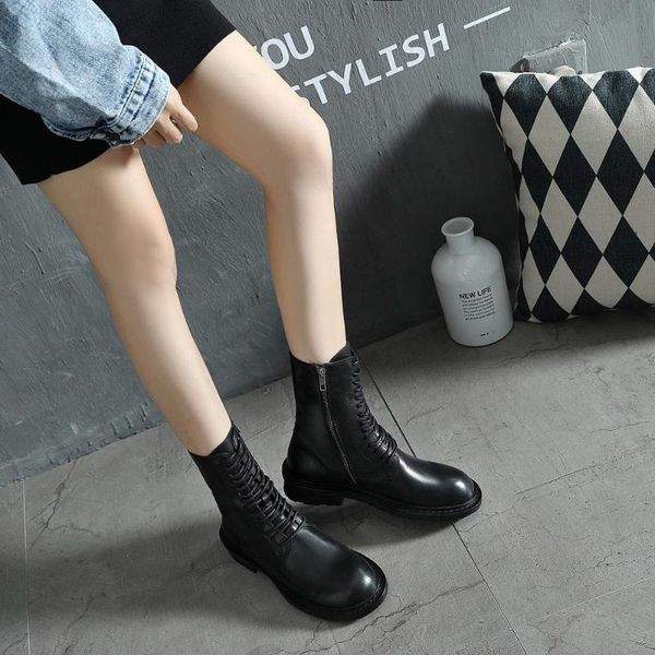 brand women's shoes round toe rubber boots booties woman 2019 low heel boots-women lace up platform fashion rain mid calf, Black
brand women's shoes round toe rubber boots booties woman 2019 low heel boots-women lace up platform fashion rain mid calf, Black