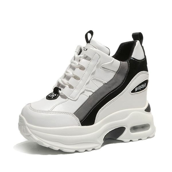 women white shoes woman wedge platform sneakers slimming chunky trainers hidden height increase 10cm women breathable sneakers, Black
women white shoes woman wedge platform sneakers slimming chunky trainers hidden height increase 10cm women breathable sneakers, Black