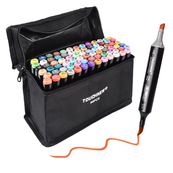 touchnew marker pen set soft brush markers dual tips 60/80 color animation for art lovers manga drawing sketching art supplies
touchnew marker pen set soft brush markers dual tips 60/80 color animation for art lovers manga drawing sketching art supplies