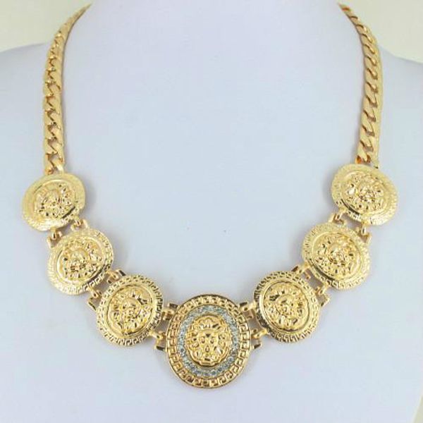 2020 designer european and american fashion retro necklace alloy female beauty head clavicle chain pendant jewelry, Black
2020 designer european and american fashion retro necklace alloy female beauty head clavicle chain pendant jewelry, Black