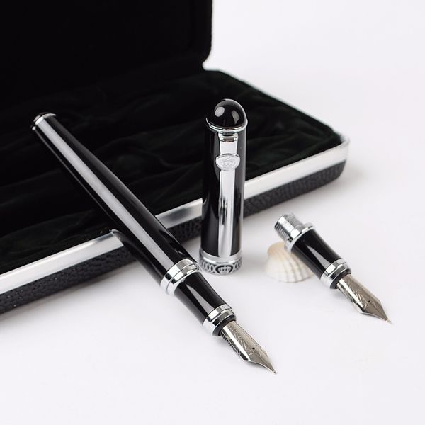 metal golden double nib fountain pen signature calligraphy antique executive business gift pens for office supplies
metal golden double nib fountain pen signature calligraphy antique executive business gift pens for office supplies