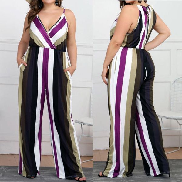 women deep v jumpsuit solid casual loose clubwear female sleeveless jumpsuit plus size stripe print camis jumpsuits #5.5, Black;white
women deep v jumpsuit solid casual loose clubwear female sleeveless jumpsuit plus size stripe print camis jumpsuits #5.5, Black;white