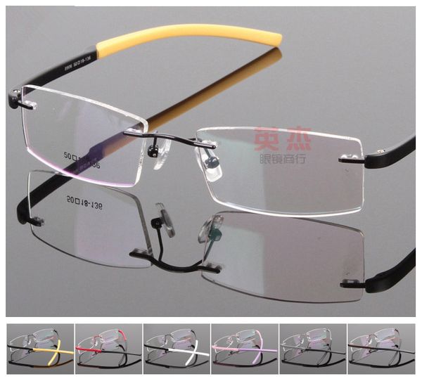 tr90 flexible rimless hinged eyeglass frame man women glasses optical rx able, Black
tr90 flexible rimless hinged eyeglass frame man women glasses optical rx able, Black