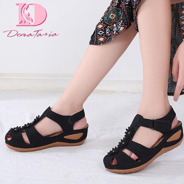 doratasia new arrivals plus size 46 wedge heels gladiator sandals woman shoes flowers hook & loop shoes women sandals female, Black
doratasia new arrivals plus size 46 wedge heels gladiator sandals woman shoes flowers hook & loop shoes women sandals female, Black