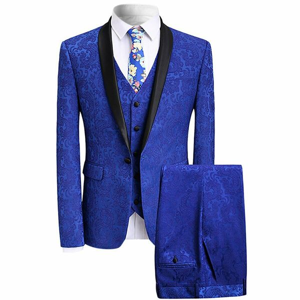 men's suits jacquard 3 piece suit slim fit royal blue tuxedo wedding dresses jacket vest pants, Black;gray
men's suits jacquard 3 piece suit slim fit royal blue tuxedo wedding dresses jacket vest pants, Black;gray