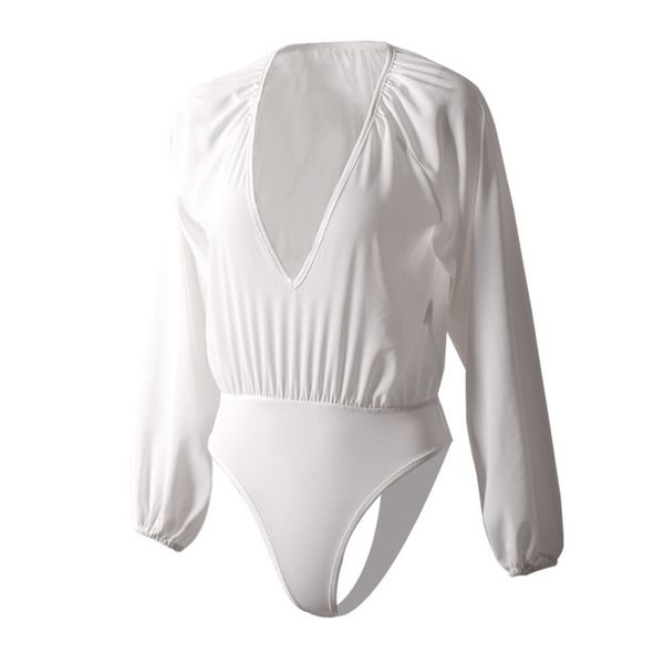 chiffon bodysuit for women fashion new long sleeve deep v-neck jumpsuit bottoming slim basic solid color female bodysuit, Black;white
chiffon bodysuit for women fashion new long sleeve deep v-neck jumpsuit bottoming slim basic solid color female bodysuit, Black;white