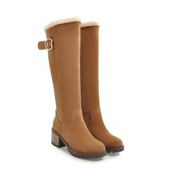 winter new knee high boots women keep warm snow boots vintage chunky high heels platform ladies shoes plus size zapatos mujer, Black
winter new knee high boots women keep warm snow boots vintage chunky high heels platform ladies shoes plus size zapatos mujer, Black