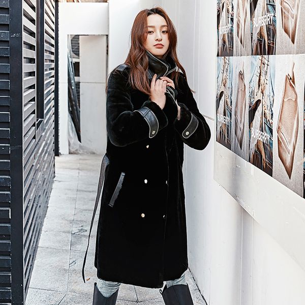 natural fur coat female winter 100% wool shearing jacket women clothes 2019 korean vintage double faced fur coat hiver 1921, Black
natural fur coat female winter 100% wool shearing jacket women clothes 2019 korean vintage double faced fur coat hiver 1921, Black