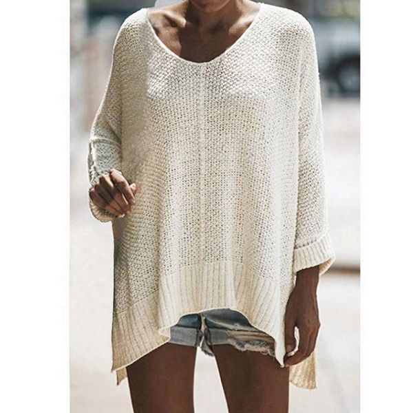 2019 women loose casual sweater streetwear off shoulder pullovers female solid ladies knitted autumn winter sweater, White;black
2019 women loose casual sweater streetwear off shoulder pullovers female solid ladies knitted autumn winter sweater, White;black