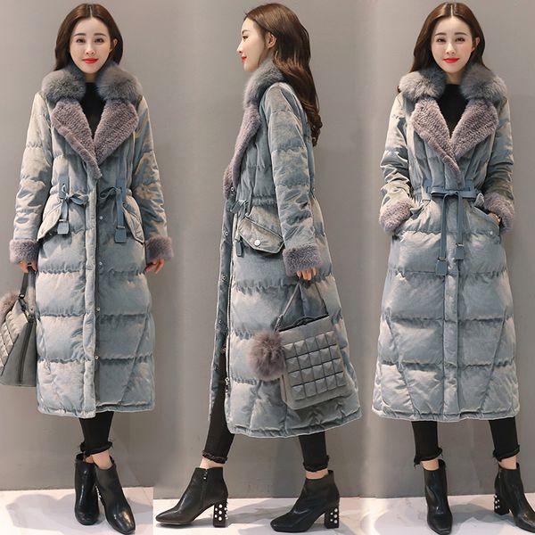 thick warm women winter coat white duck down long overcoat detachable fur collar fashion female down parkas coats snow wear, Black
thick warm women winter coat white duck down long overcoat detachable fur collar fashion female down parkas coats snow wear, Black