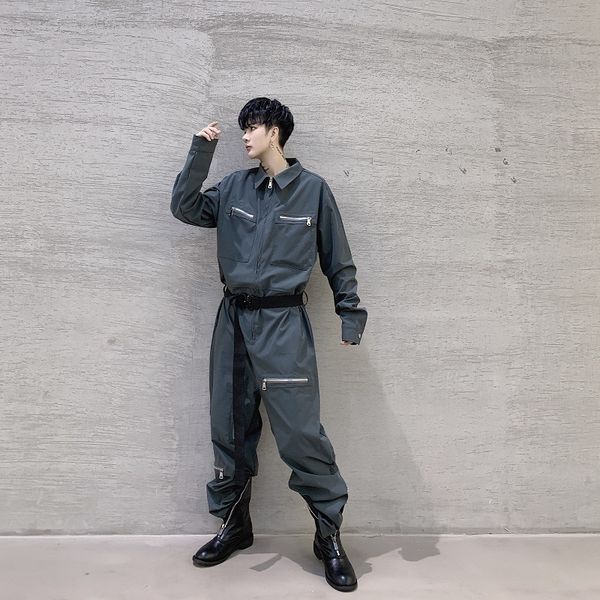 stylish men's personality multi-zip long sleeve jumpsuit men's retro overalls jumpsuit hip hop trousers, Black
stylish men's personality multi-zip long sleeve jumpsuit men's retro overalls jumpsuit hip hop trousers, Black