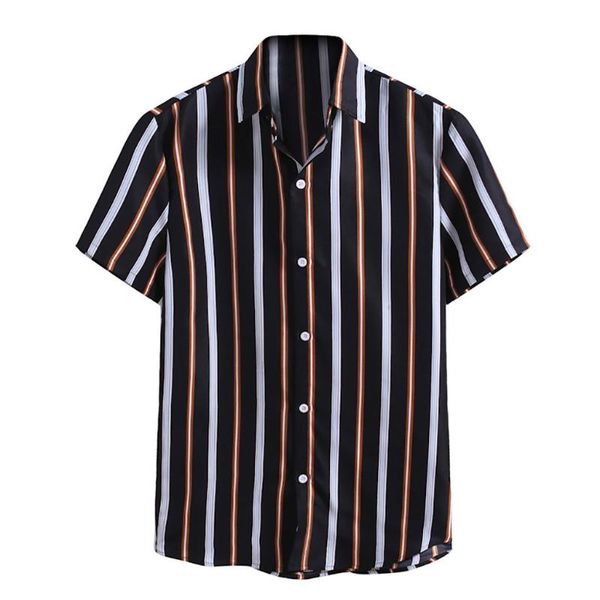 men's shirts summer striped printed short-sleeved shirt comfortable causal loose turn-down collar shirts camisas masculina, White;black
men's shirts summer striped printed short-sleeved shirt comfortable causal loose turn-down collar shirts camisas masculina, White;black