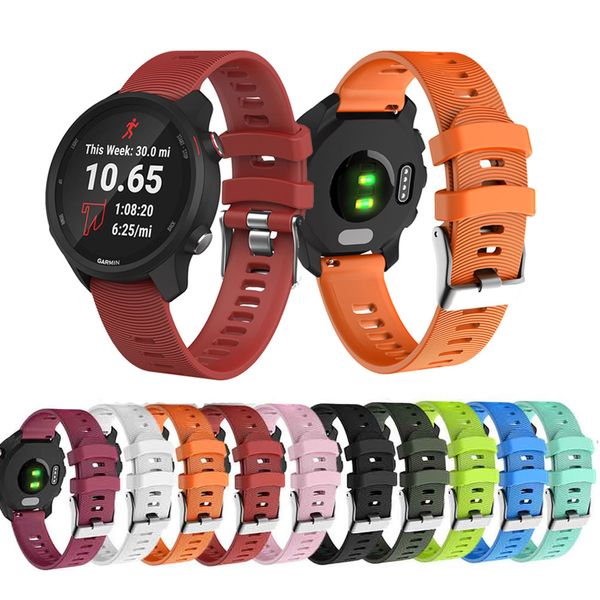 20mm sport silicone watchband strap for garmin forerunner 245 245m 645 vivoactive 3 smart bracelet watch band colorful wristband, Black;brown
20mm sport silicone watchband strap for garmin forerunner 245 245m 645 vivoactive 3 smart bracelet watch band colorful wristband, Black;brown
