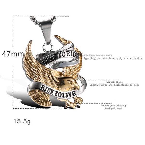 eagle chains gold necklaces mens pendants large stainless steel silver male accessories personalized punk jewelry on the neck
eagle chains gold necklaces mens pendants large stainless steel silver male accessories personalized punk jewelry on the neck