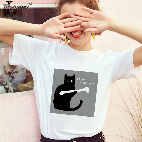 lei sagly horrible skull and cute cat women t shirt horr female gothic short sleeve vntage casaul oversize tee, White
lei sagly horrible skull and cute cat women t shirt horr female gothic short sleeve vntage casaul oversize tee, White