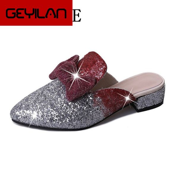 women heels slippers bling summer women's shoes fashion platform slippers wedges shoes leather square heel slippres plus size, Black
women heels slippers bling summer women's shoes fashion platform slippers wedges shoes leather square heel slippres plus size, Black