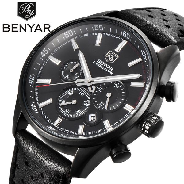 benyar quartz sport watches men waterproof chronograph leather business wrist watch men clock relogio masculino saat zegarek, Slivery;brown
benyar quartz sport watches men waterproof chronograph leather business wrist watch men clock relogio masculino saat zegarek, Slivery;brown