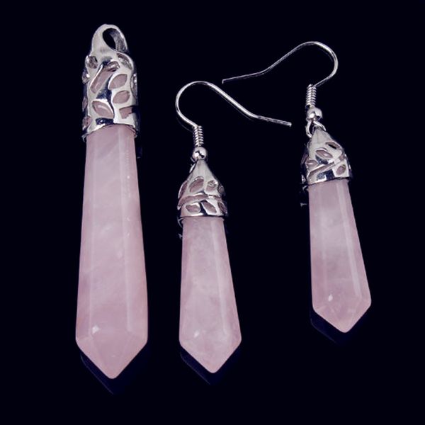 100-unique silver plated hexagonal column natural rose pink quartz pendant dangle earrings for anniversary gift
100-unique silver plated hexagonal column natural rose pink quartz pendant dangle earrings for anniversary gift