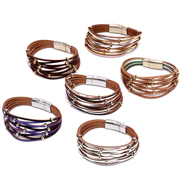 multi-layer beads handmade bangles alloy beads leather bracelets for women metal chain golden bracelet jewelry accessories, Golden;silver
multi-layer beads handmade bangles alloy beads leather bracelets for women metal chain golden bracelet jewelry accessories, Golden;silver