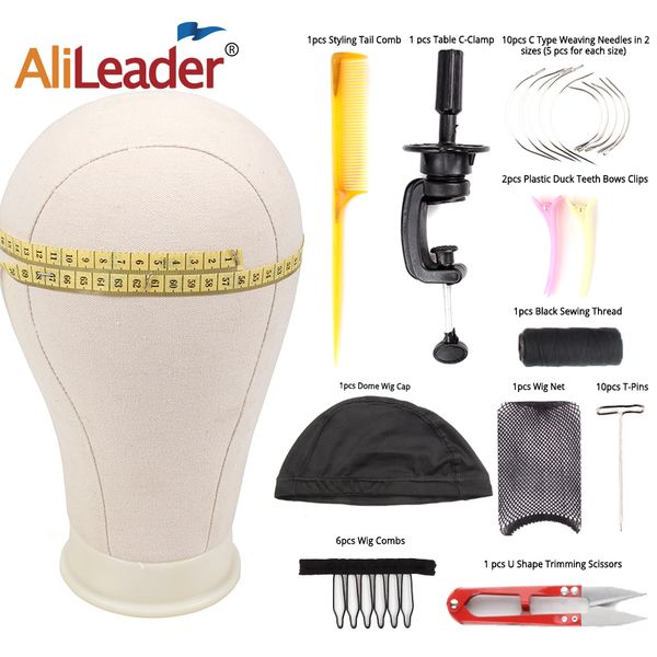alileader 11pcs wig making kit 21 22 23 24 inch canvas block head with stand dome wig cap combs curved needles t pins thread
alileader 11pcs wig making kit 21 22 23 24 inch canvas block head with stand dome wig cap combs curved needles t pins thread