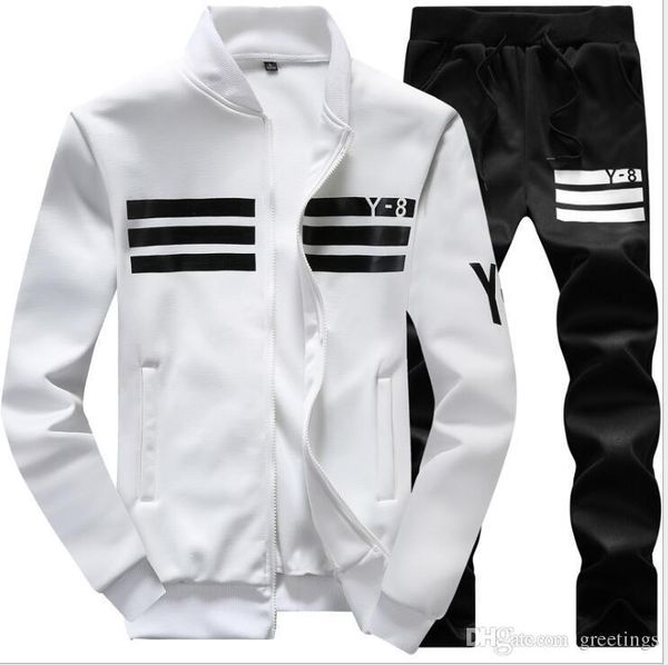 новый прибывший tracksuit men luxury потовых костюмы осень марка мужские костюмы jogger костюмы куртка + штаны наборы спортивный костюм hip, Gray 
новый прибывший tracksuit men luxury потовых костюмы осень марка мужские костюмы jogger костюмы куртка + штаны наборы спортивный костюм hip, Gray