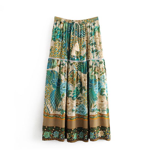 boho summer beach vintage floral print pleated skirt women fashion elastic waist lace up tassel slit skirts faldas mujer j190426, Black
boho summer beach vintage floral print pleated skirt women fashion elastic waist lace up tassel slit skirts faldas mujer j190426, Black