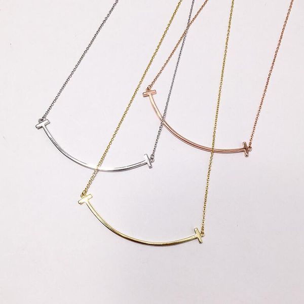exquisite and elegant t-shaped glossy no diamond large smile necklace three colors love jewelry, Golden;silver
exquisite and elegant t-shaped glossy no diamond large smile necklace three colors love jewelry, Golden;silver